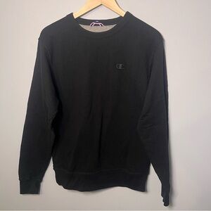 Champion Powerblend Fleece Crewneck Men’s S Black Pullover Sweatshirt S0888